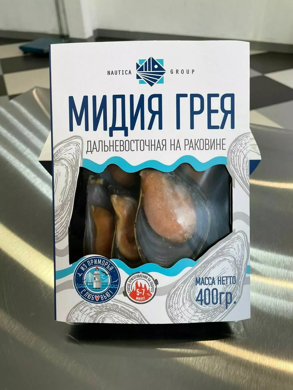 мидия грея на раковине. 400 гр в Москве и Московской области